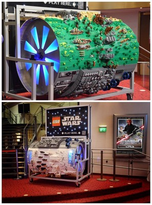 榮獲本次法國戛納廣告節創意戶外金獎的樂高星球大戰手搖式八音箱